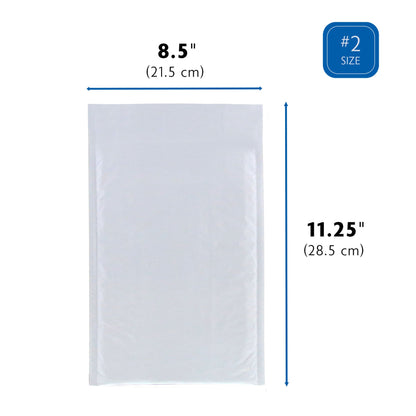 #2 Poly Bubble Mailers, 8.5 x 11.25 in