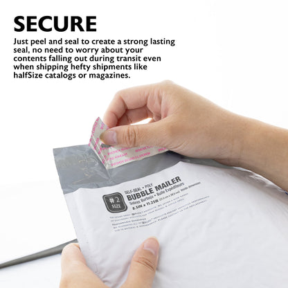 #2 Poly Bubble Mailers, 8.5 x 11.25 in