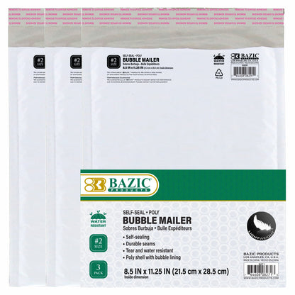 #2 Poly Bubble Mailers, 8.5 x 11.25 in