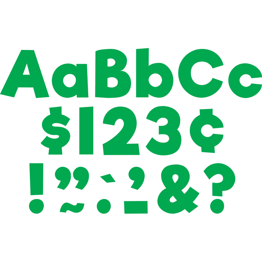 Green 4" Everyday Letters Combo Pack