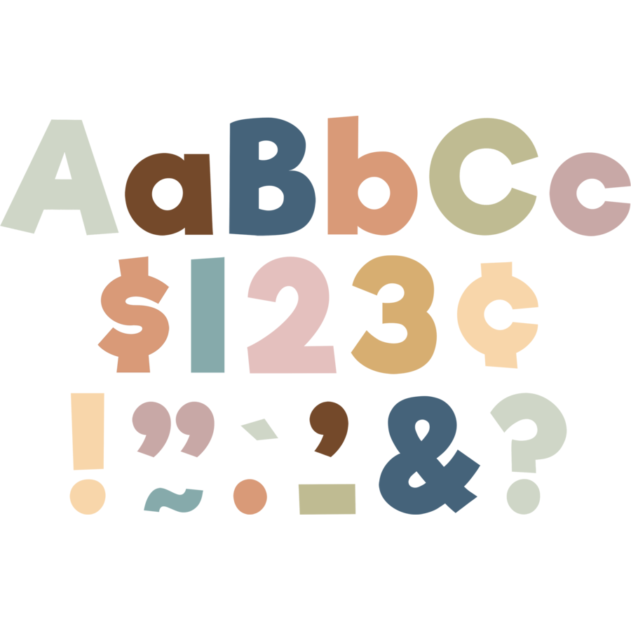 Calming Colors 4" Everyday Letters Combo Pack