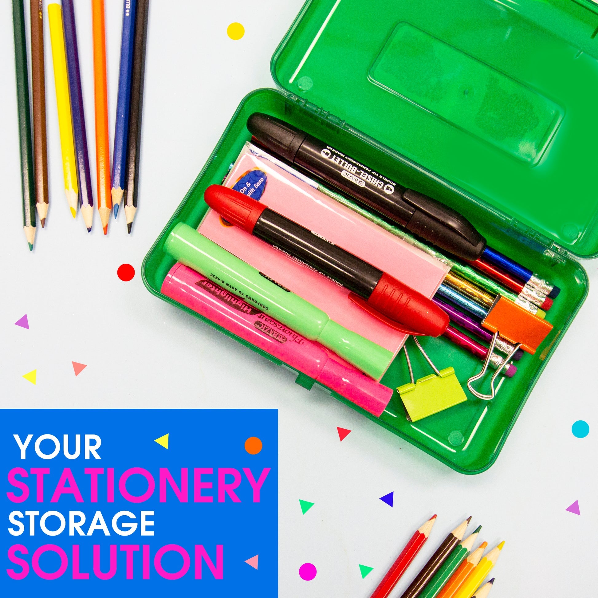 Classic Multipurpose Pencil Box, Stackable