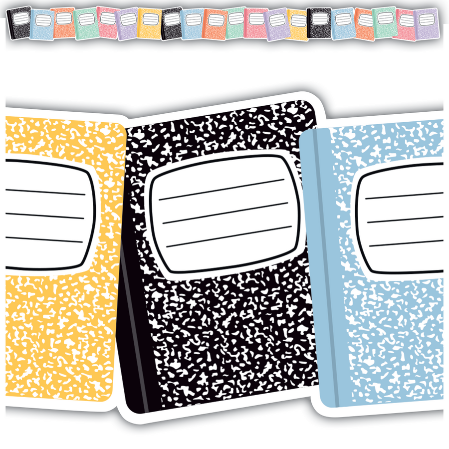 Cool for School Composition Books Die-Cut Border Trim