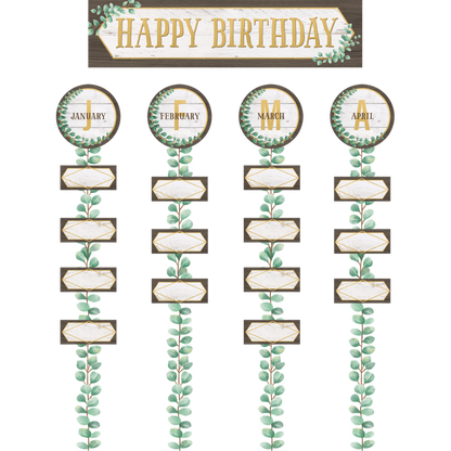 Eucalyptus Happy Birthday Bulletin Board