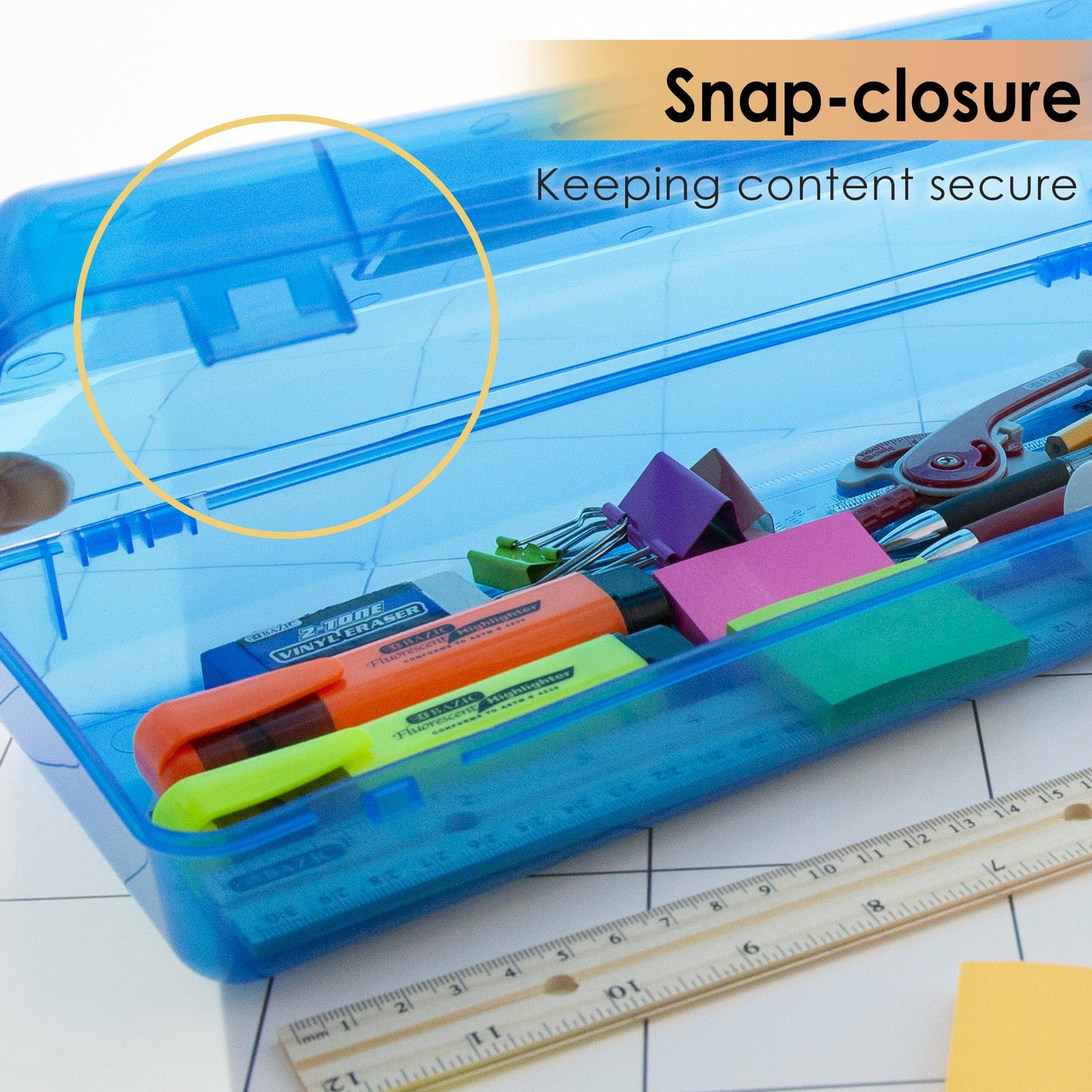 Bright Color Ruler-Length Pencil Box