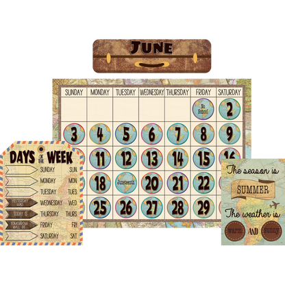 Travel the Map Calendar Bulletin Board