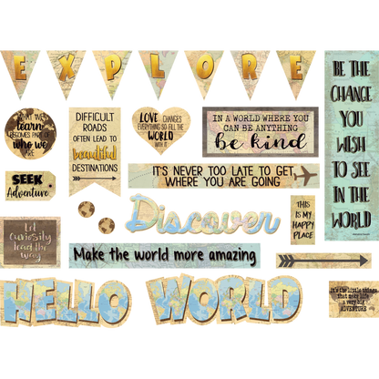 Travel the Map Mini Bulletin Board