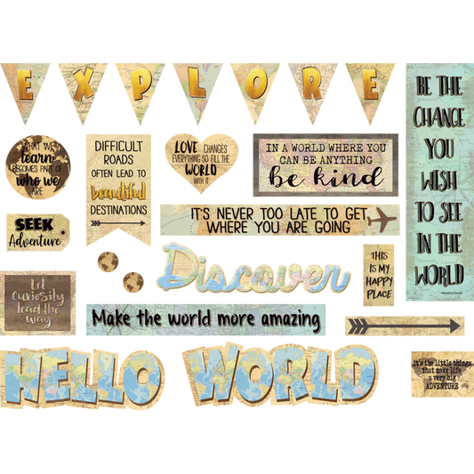Travel the Map Mini Bulletin Board