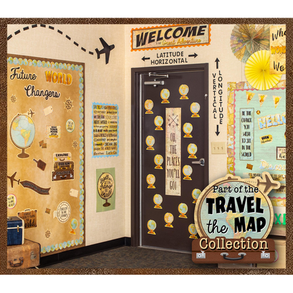 Travel the Map Mini Bulletin Board