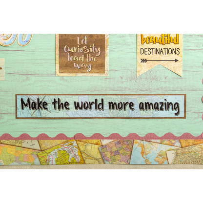 Travel the Map Straight Border Trim