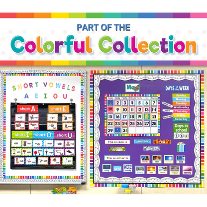 Colorful Photo Shapes & Colors Cards Bulletin Board