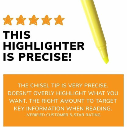 BIC Brite Liner Highlighters, Chisel Tip, Yellow, Box Of 12