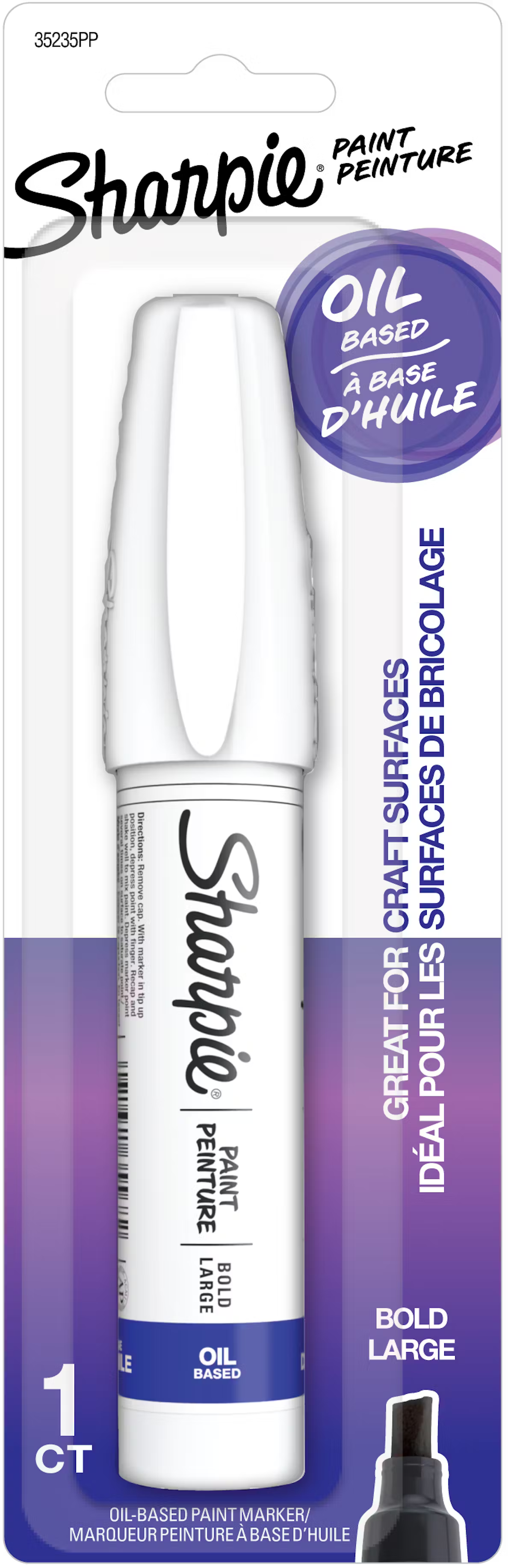 Sharpie Oil-Based Paint Markers Bold Marker Point - White Oil Based Ink [35235PP]