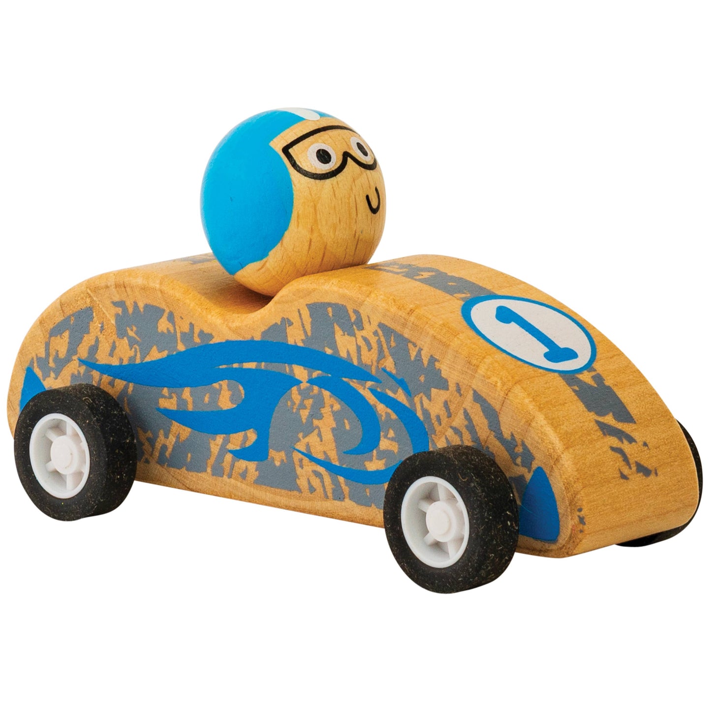 Wooden Pull Back Race Car 8-Unit Display