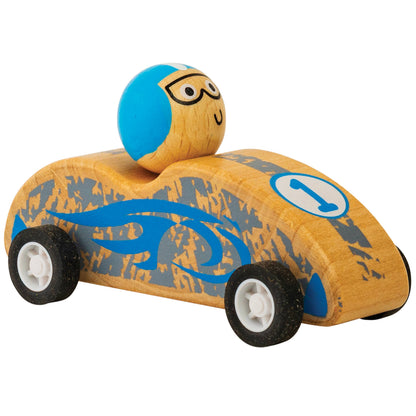 Wooden Pull Back Race Car 8-Unit Display
