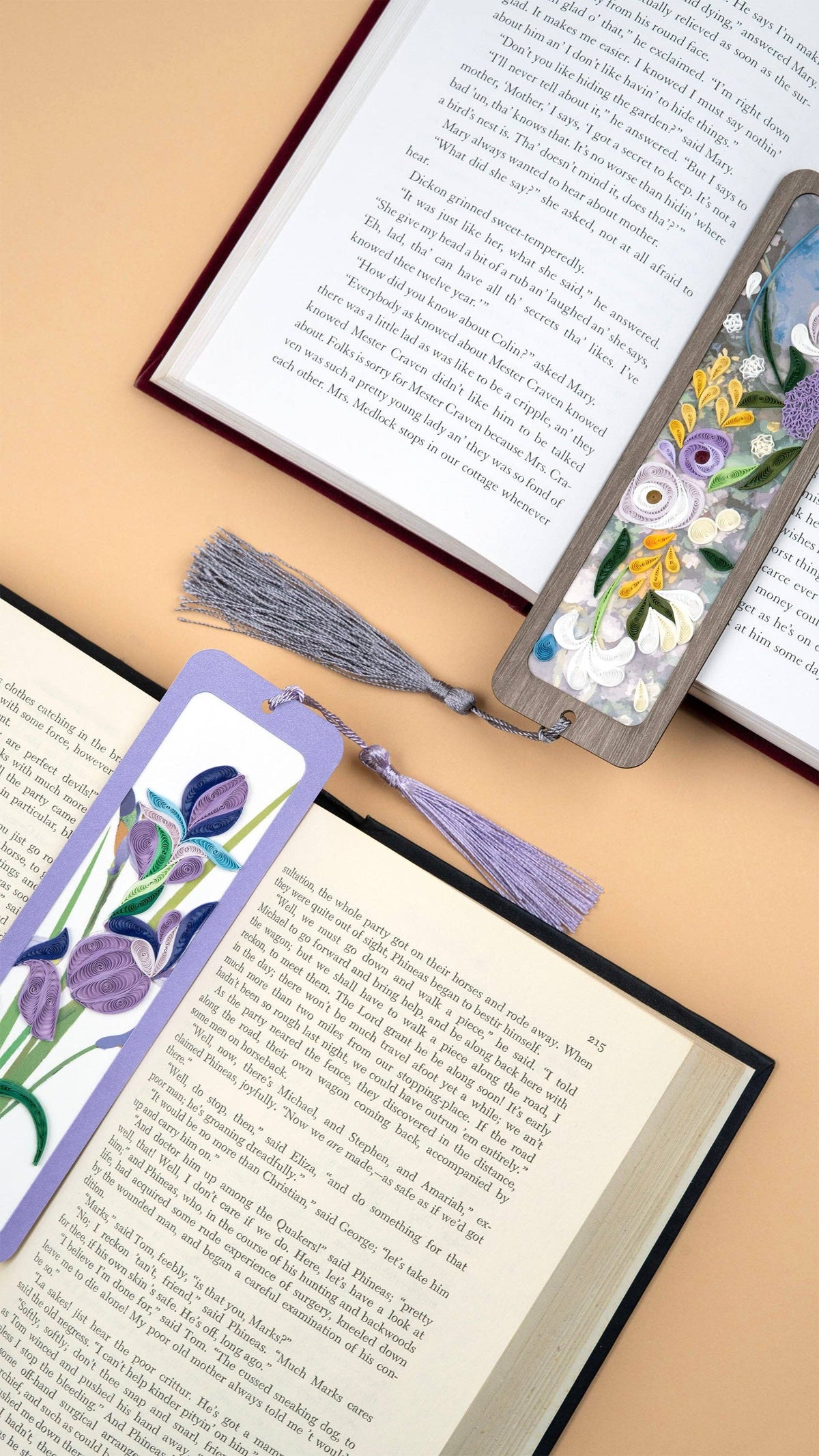Handmade Quilled Paper Spring Bouquet (Renoir Inspired) Bookmark