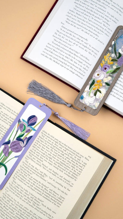 Handmade Quilled Paper Spring Bouquet (Renoir Inspired) Bookmark