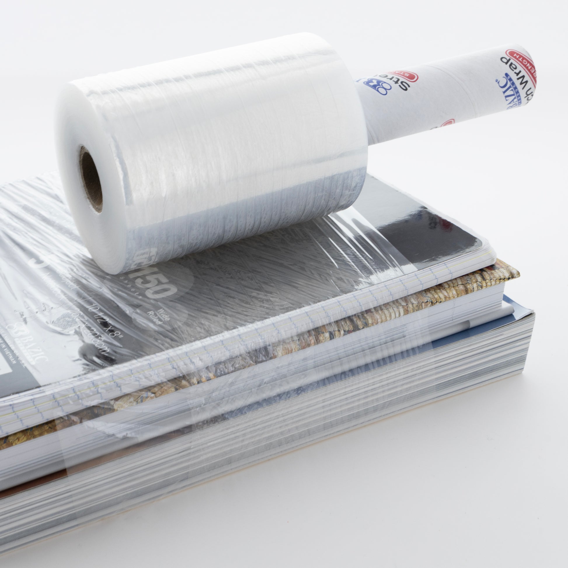 Clear Stretch Wrap Film with Handle, 5 in x 1000 ft