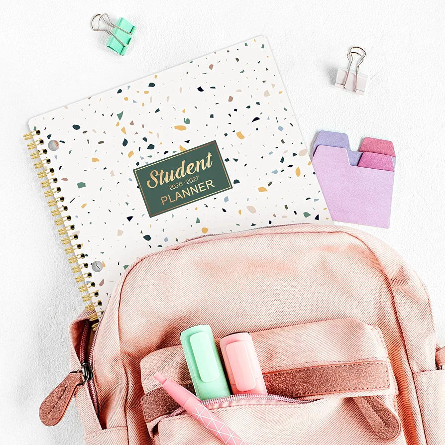 Student Planner 2026-2027 - Weekly and Monthly Planner 2026-2027 with Colorful Tabs & Stickers, Aug. 2026 - June 2027, 9" x 11", School Planner for Middle or High School