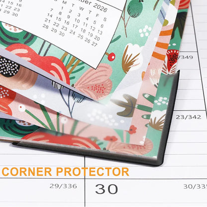 Coboll Desk Calendar 2026-2027 for Office & Home, Thick Paper, Jul 2026-Dec. 2027, Corner Protectors, Ruled Blocks, To-Do Notes, Monthly Desktop Desk/Wall Planner, Large Month View - Green, 12 x 17