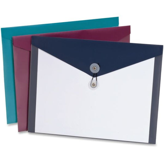 Pendaflex ViewFront Poly Envelopes, A4 Size, Assorted Colors, Pack Of 4 Envelopes [PFX90016]