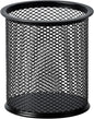 Basics Wire Mesh Pen Holder, Pencil Cup Desk Organizer for Stationery, Scissors, Office Caddy Storage, 3.7" x 3.3", Black