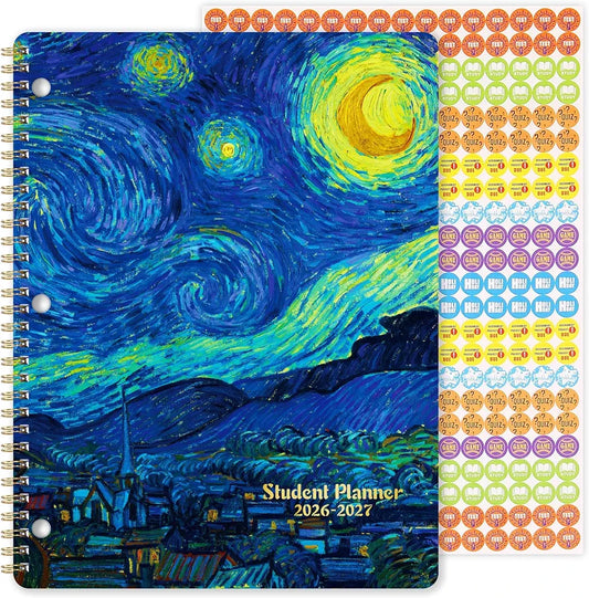 Student Planner 2026-2027 - July 2026 - June 2027 School Planner, 9" x 11", Weekly LessonPlanner, Twin- Wire Binding, Stickers, Perfect Organizer