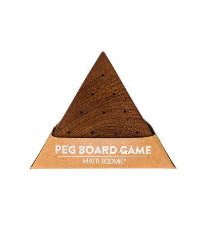 Triangle Peg Board Game - Handcrafted Wood
