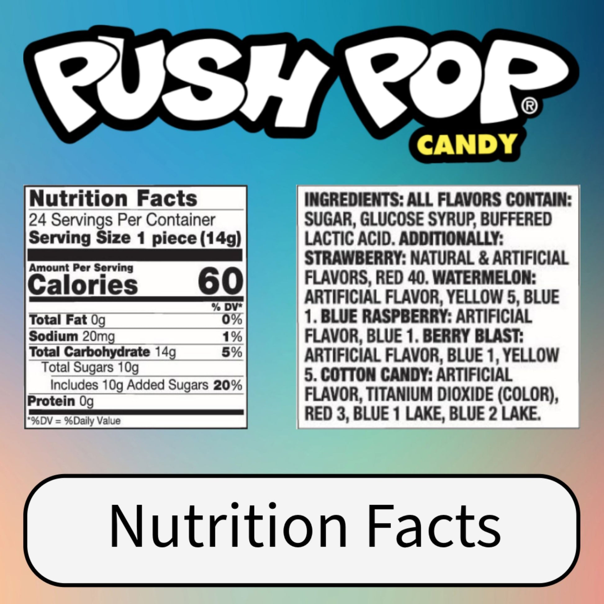 Push Pop Lollipop Candy Variety Pack, 24 ct.