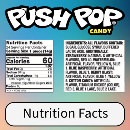 Push Pop Lollipop Candy Variety Pack, 24 ct.