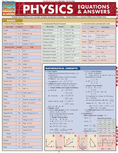 QuickStudy | PHYSICS EQUATIONS & ANSWERS [201908]