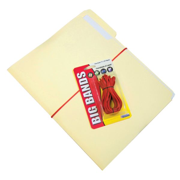 Alliance Rubber Advantage Rubber Bands, 7", Red, Pack Of 12