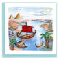 Quilled The River Nile Greeting Card