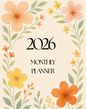 Whimsical Flowers 2026 7.5" x 9.5" Booklet Monthly Planner [SOA92870]