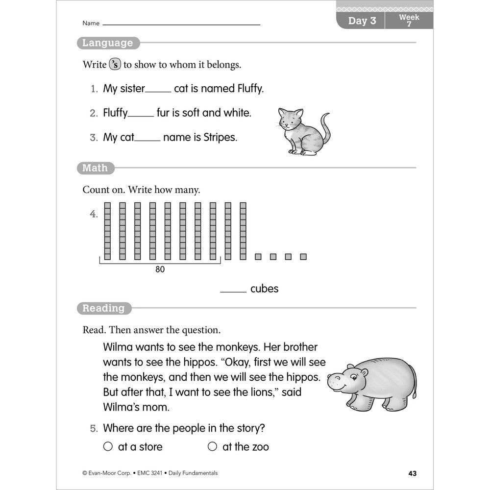 Daily Fundamentals, Teacher Resource Book Grade 1 Paperback
