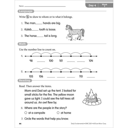 Daily Fundamentals, Teacher Resource Book Grade 1 Paperback