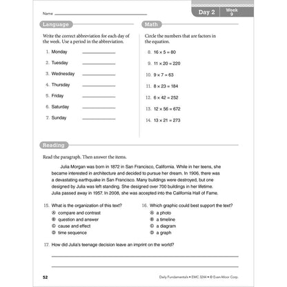 Daily Fundamentals, Teacher Resource Book Grade 4 Paperback