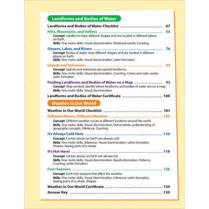 Skill Sharpeners: Geography Workbook Grade K Paperback