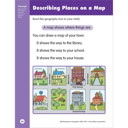 Skill Sharpeners: Geography Workbook Grade K Paperback