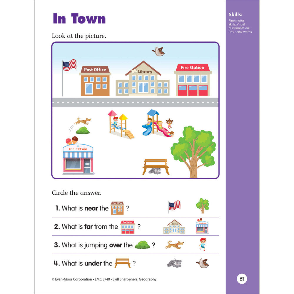 Skill Sharpeners: Geography Workbook Grade K Paperback