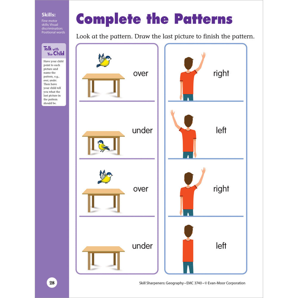 Skill Sharpeners: Geography Workbook Grade K Paperback