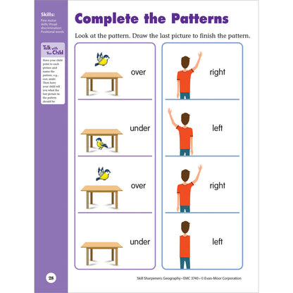 Skill Sharpeners: Geography Workbook Grade K Paperback
