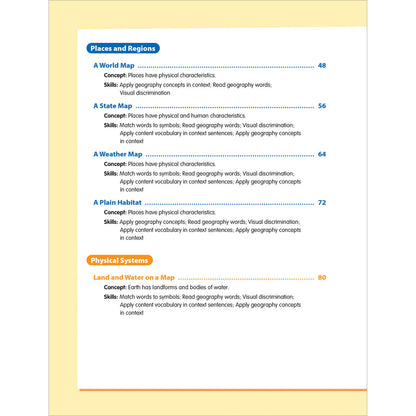 Skill Sharpeners: Geography Workbook Grade 1 Paperback