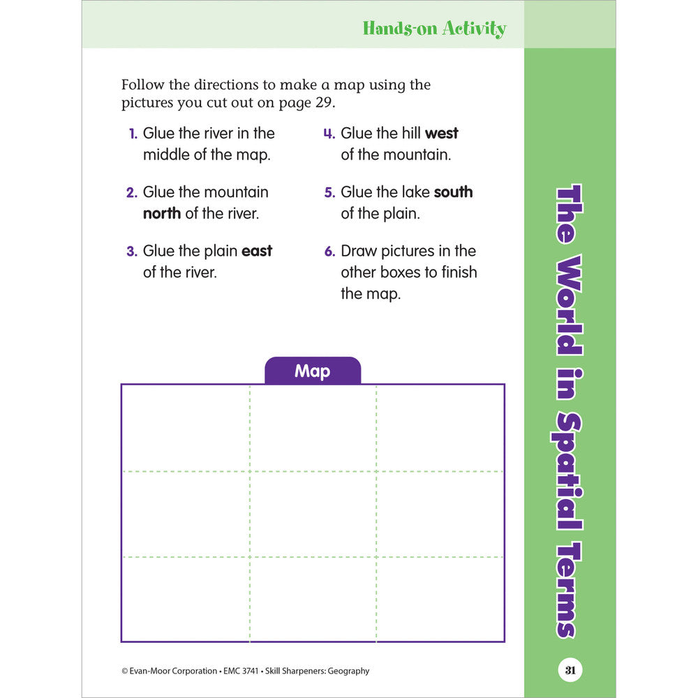 Skill Sharpeners: Geography Workbook Grade 1 Paperback