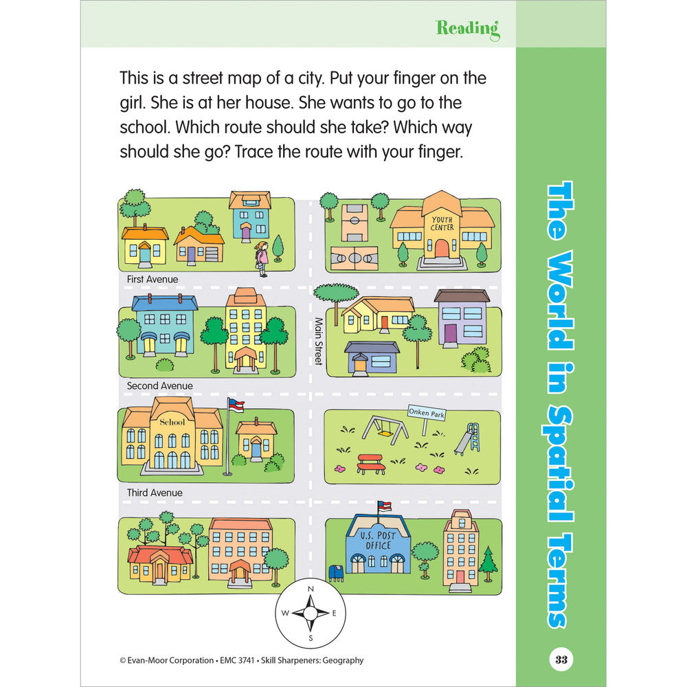 Skill Sharpeners: Geography Workbook Grade 1 Paperback