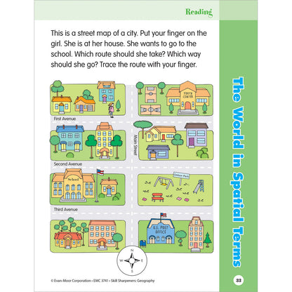 Skill Sharpeners: Geography Workbook Grade 1 Paperback