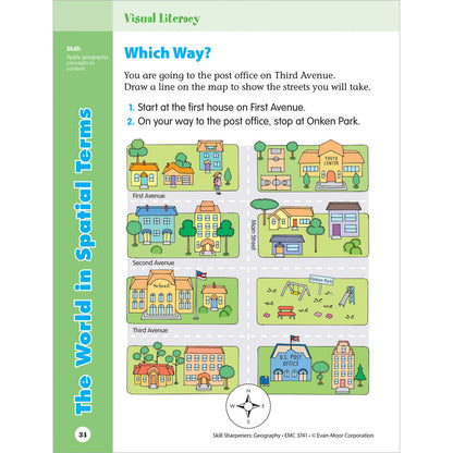Skill Sharpeners: Geography Workbook Grade 1 Paperback
