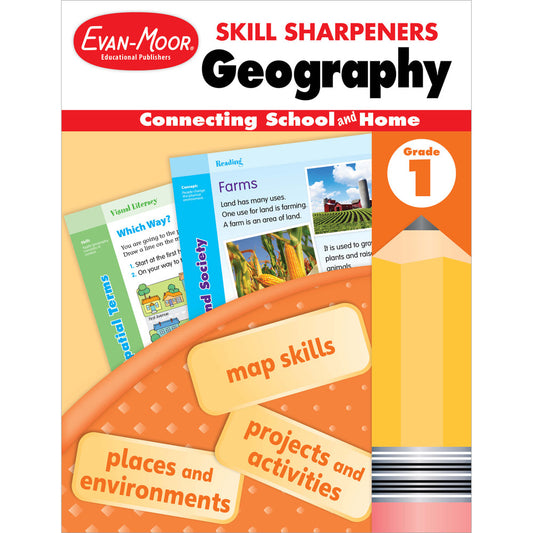 Skill Sharpeners: Geography Workbook Grade 1 Paperback