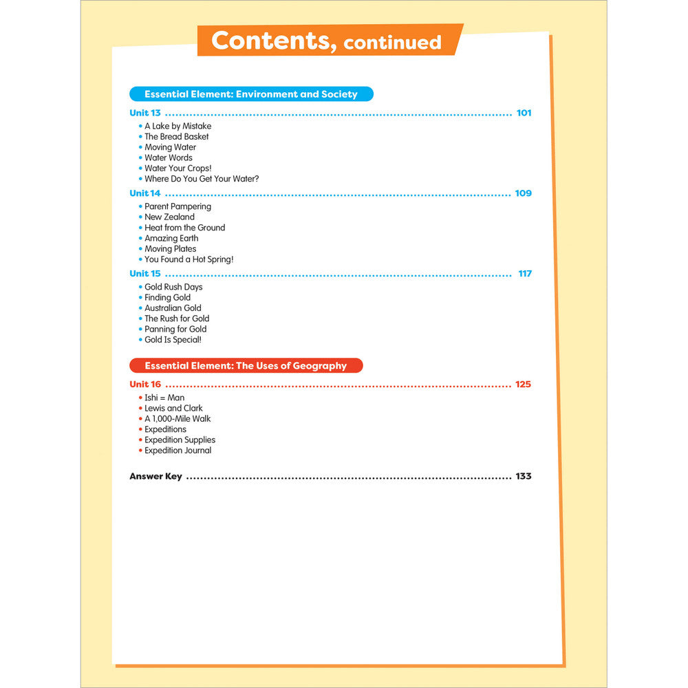 Skill Sharpeners: Geography Workbook Grade 3 Paperback