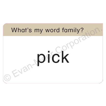Learning Line: Word Families Flash Cards Grade 1-2